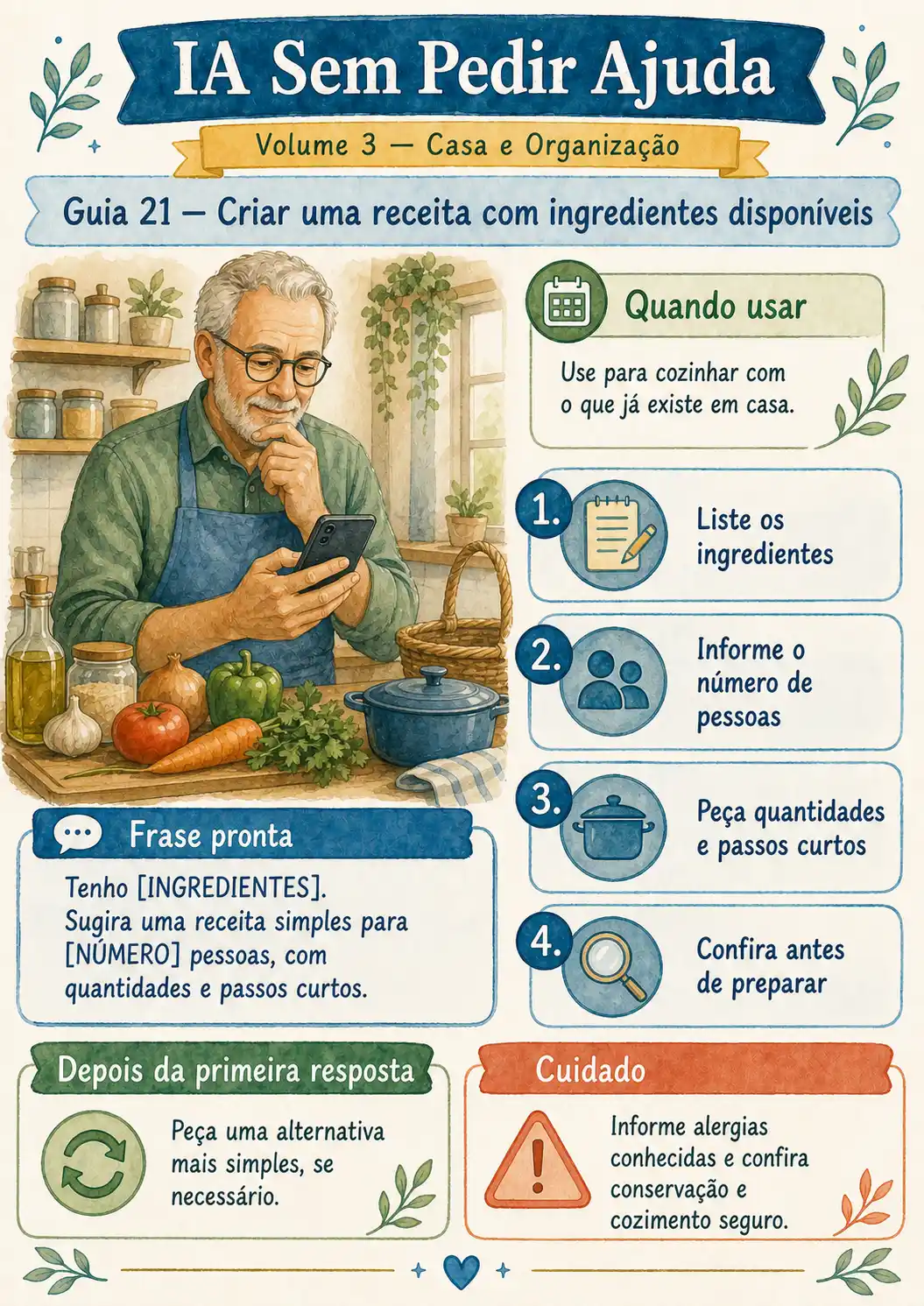 Guia 21 — Criar uma receita com ingredientes disponíveis