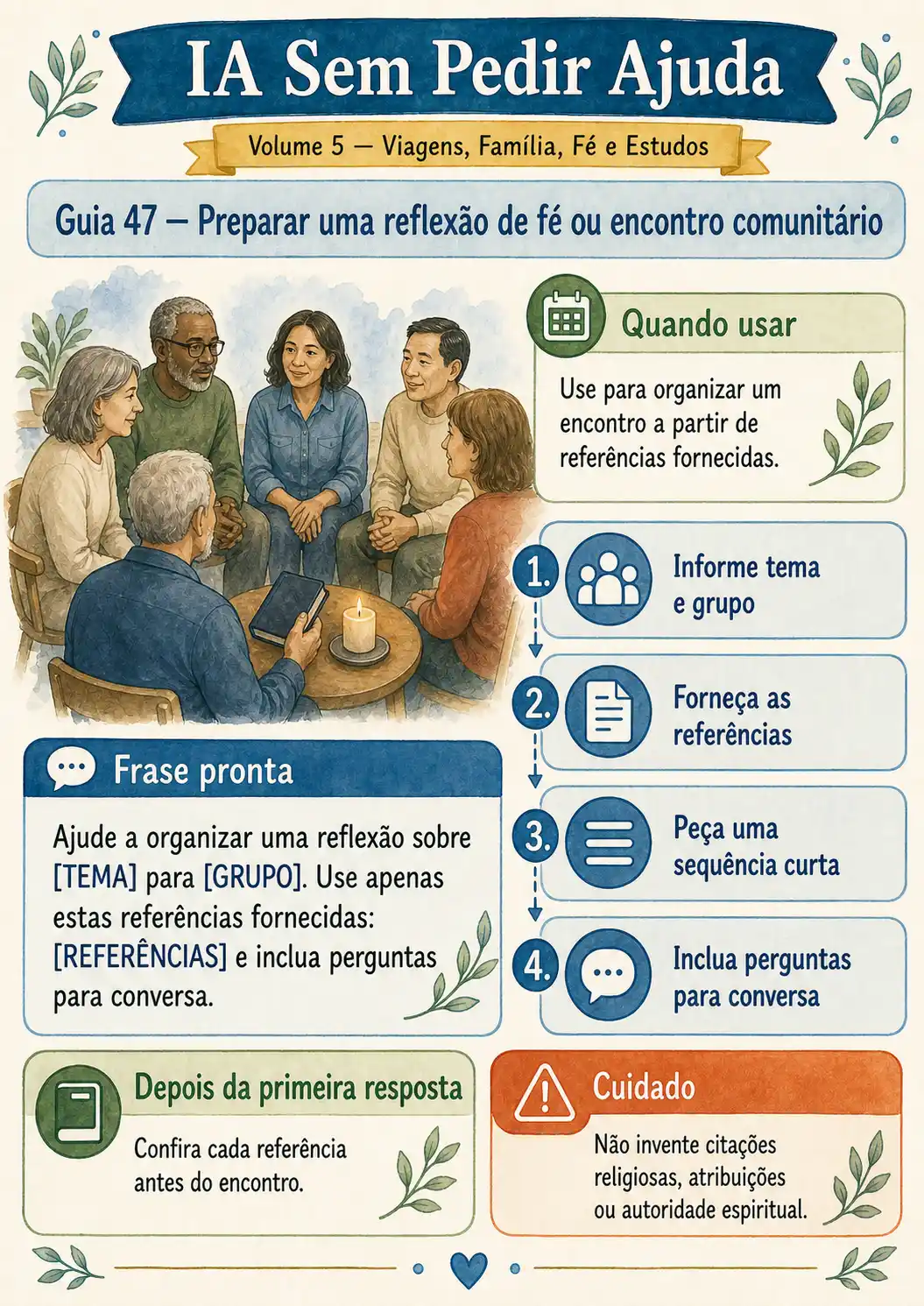 Guia 47 — Preparar uma reflexão de fé ou encontro comunitário